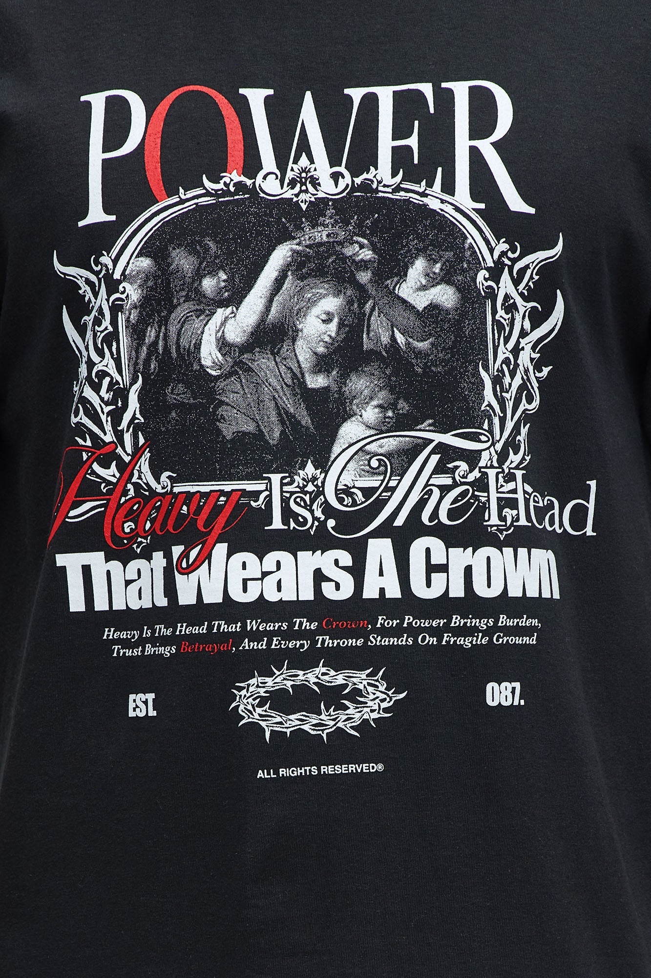 Power Of The Crown Short Sleeve Tee - Black