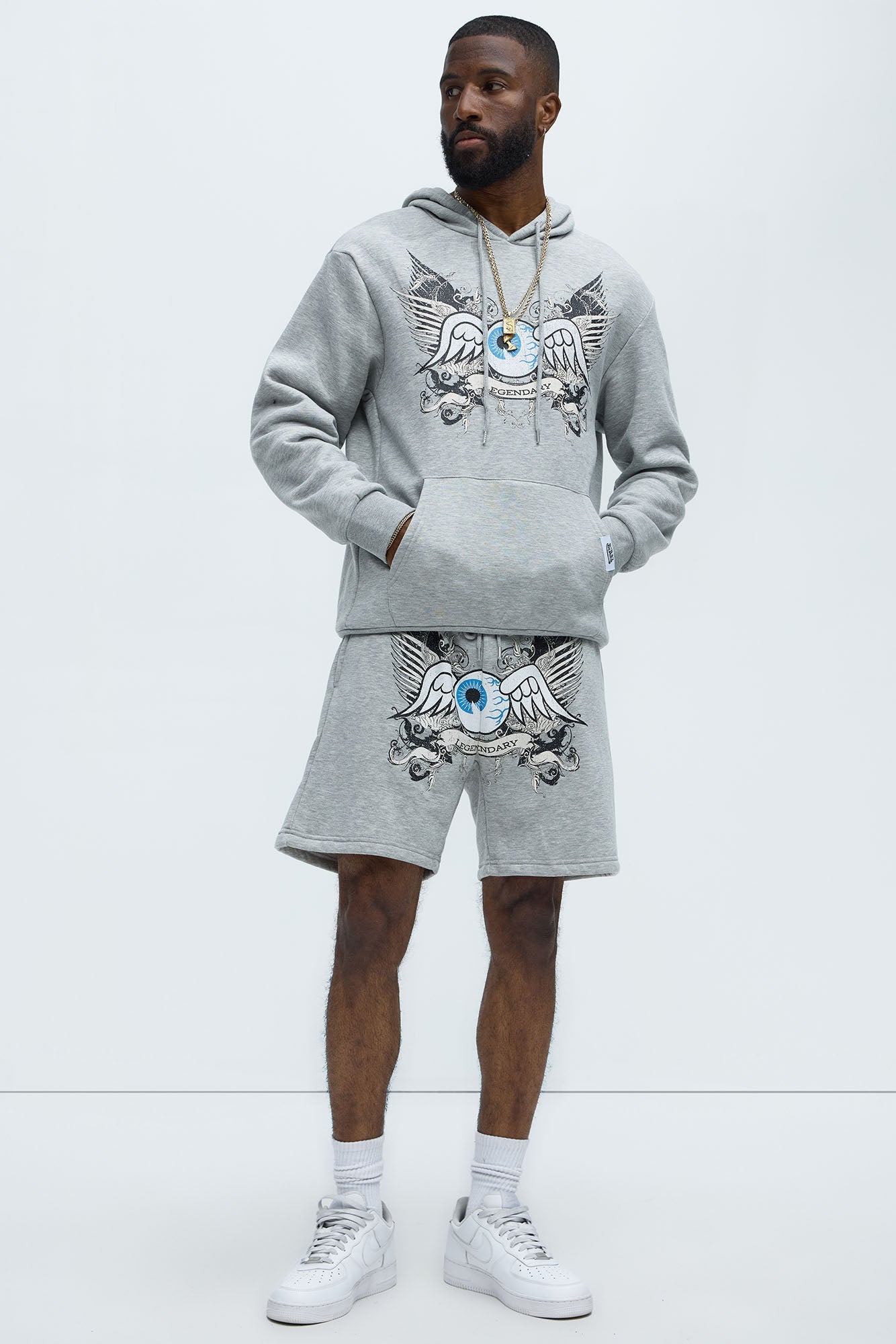 Von Dutch Legendary Hoodie - Heather Grey