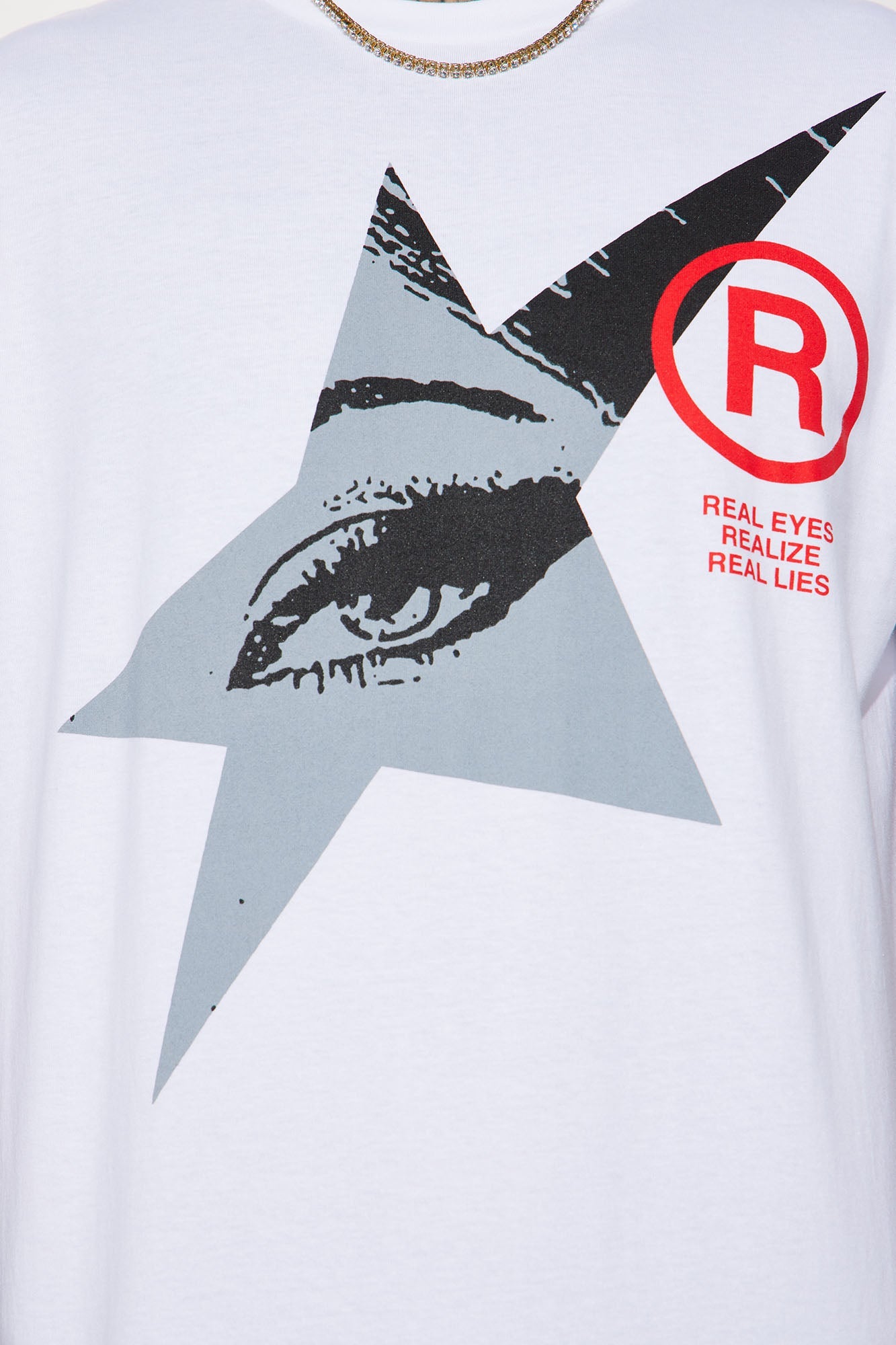 Real Eyes Lie Short Sleeve Tee - White