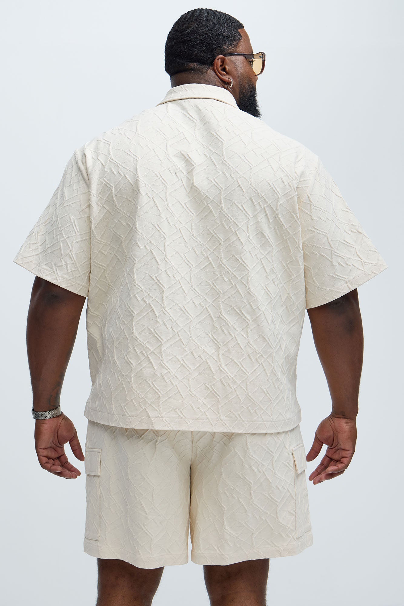 Gerrish Textured Boxy Shirt - Cream