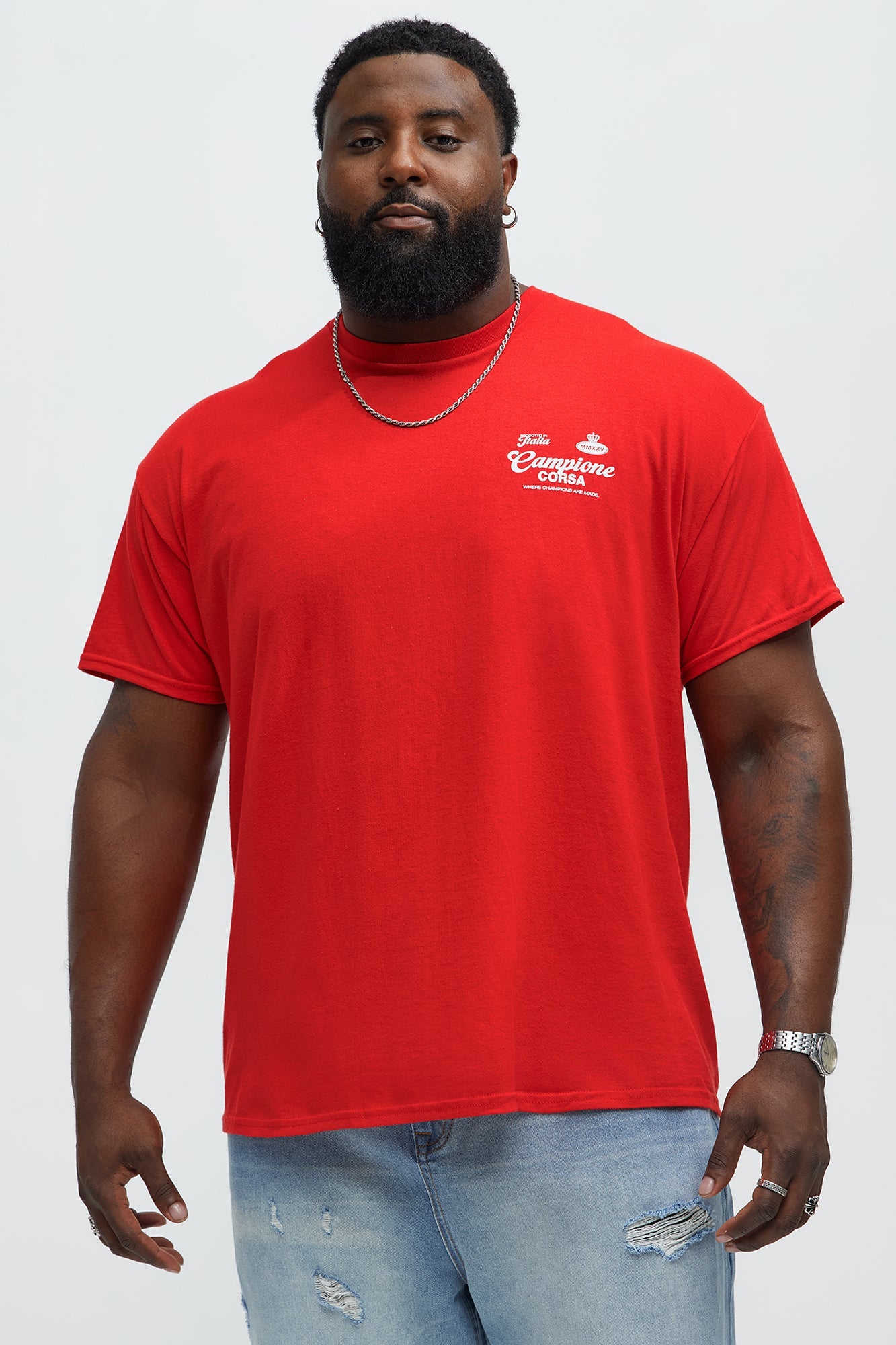 Campione Corsa Short Sleeve Tee - Red