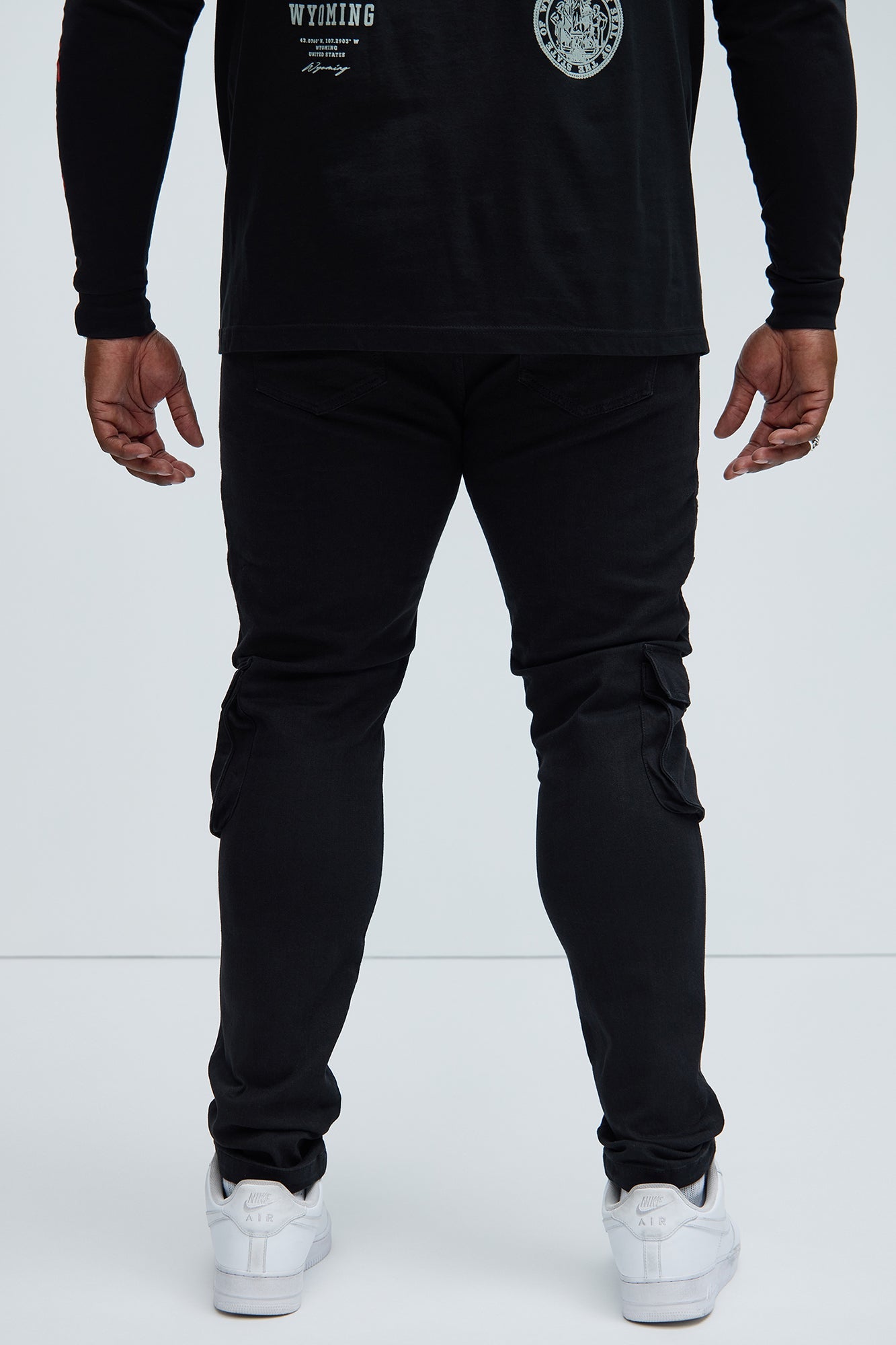 Johnny Vintage Skinny Cargo Jeans - Black