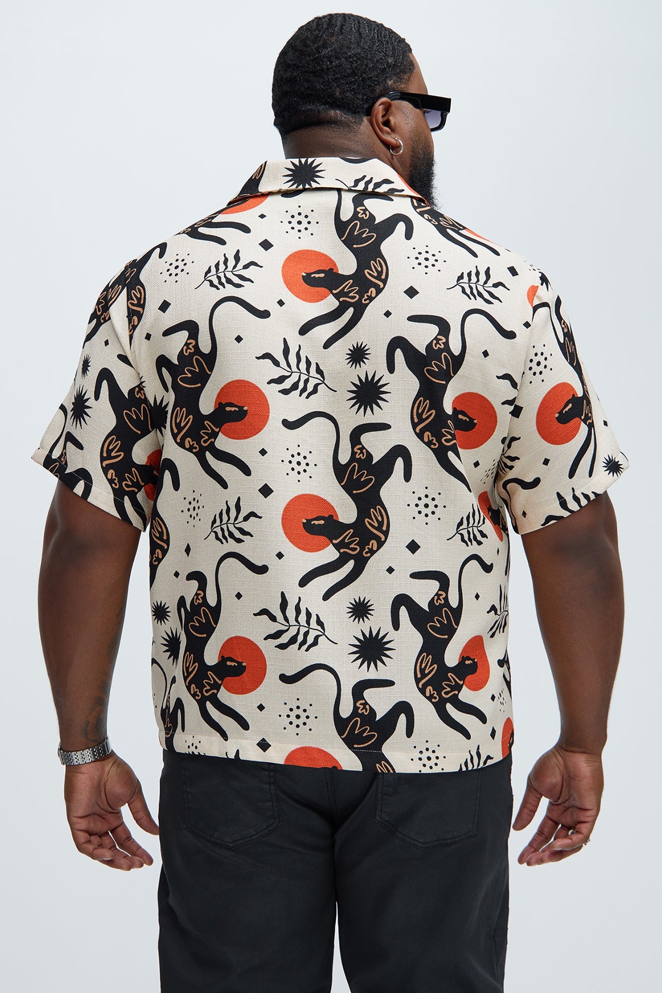 Dancing Cat Shirt - Tan/Multi