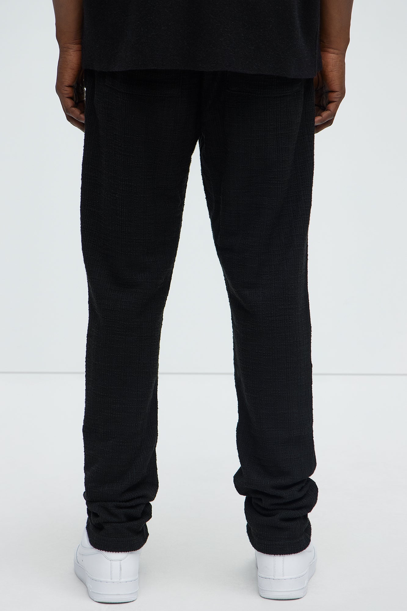 Dean Textured Slim Pants - Black