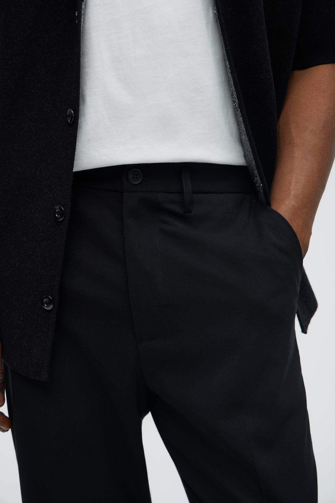 Tall Modern Stretch Slim Trouser - Black