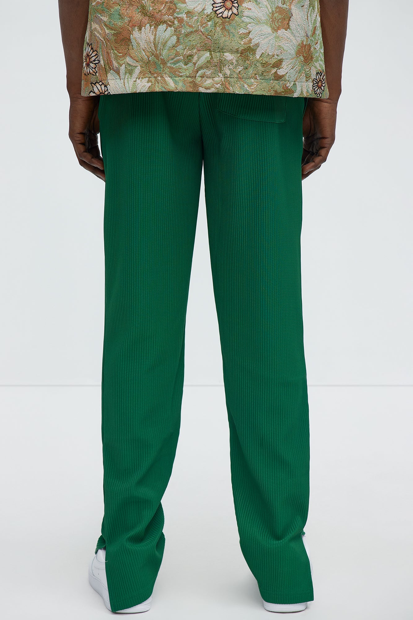 Show Up Slim Slit Pants - Green
