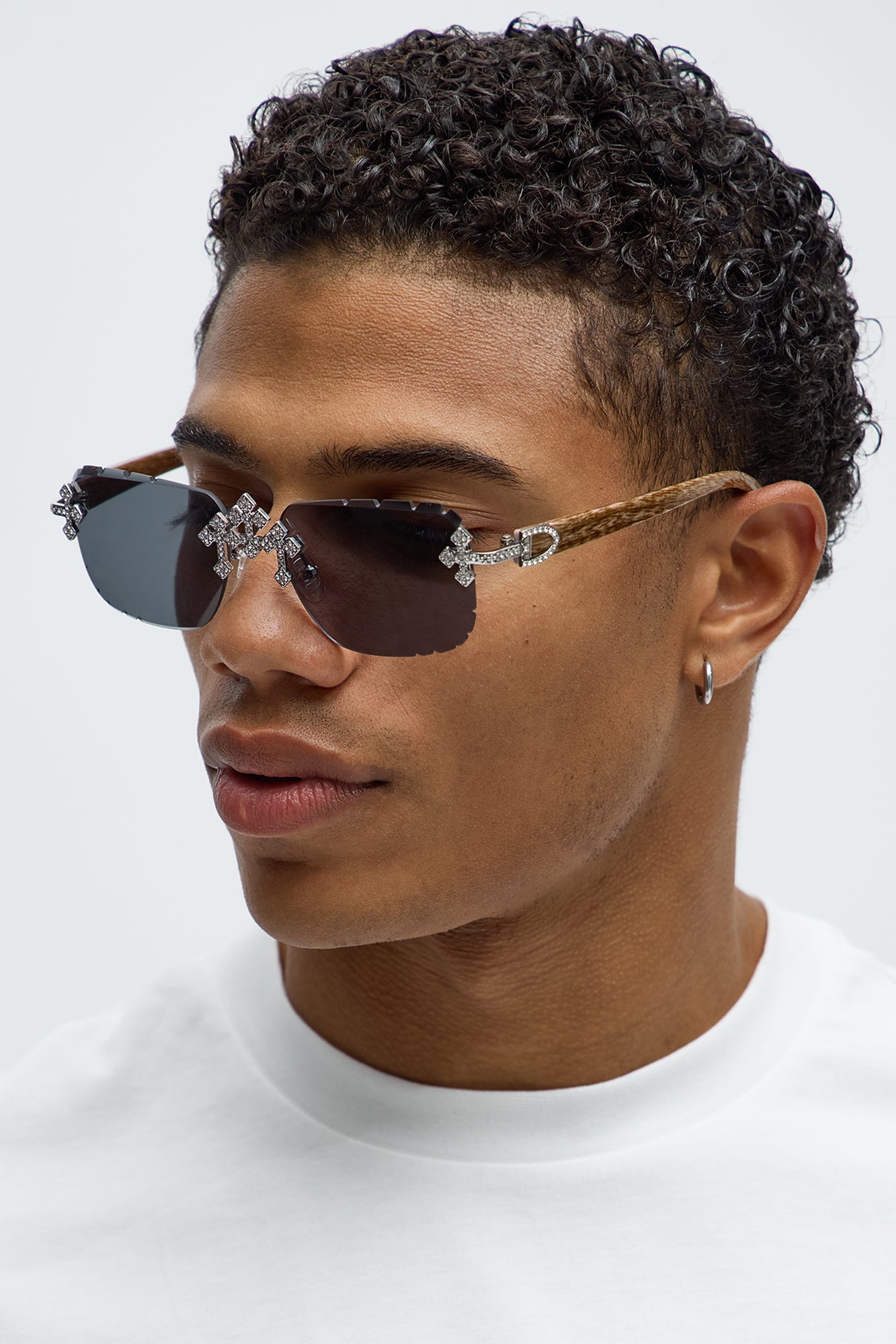 Iced Triple Cross Sunglasses - Black/combo