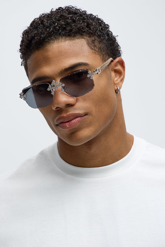 Iced Triple Cross Sunglasses - Black/combo