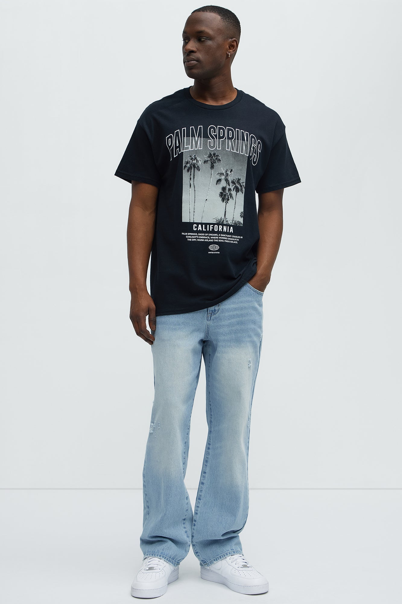 Palm Springs Heat Short Sleeve Tee - Black