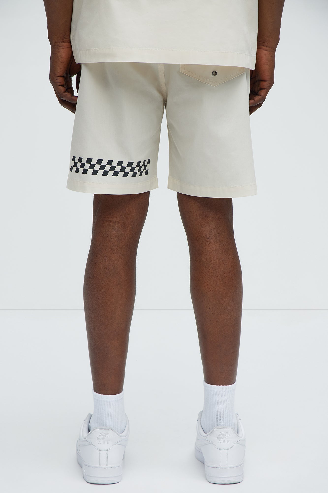 Racing Club Relaxed Drawstring Shorts - Cream