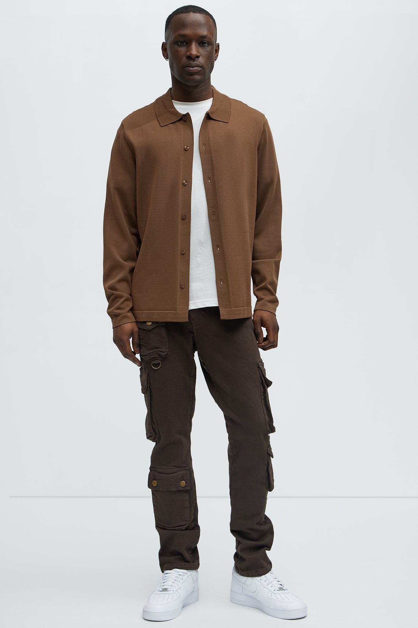 Hate To Say It Utility Cargo Slim Pants - Brown