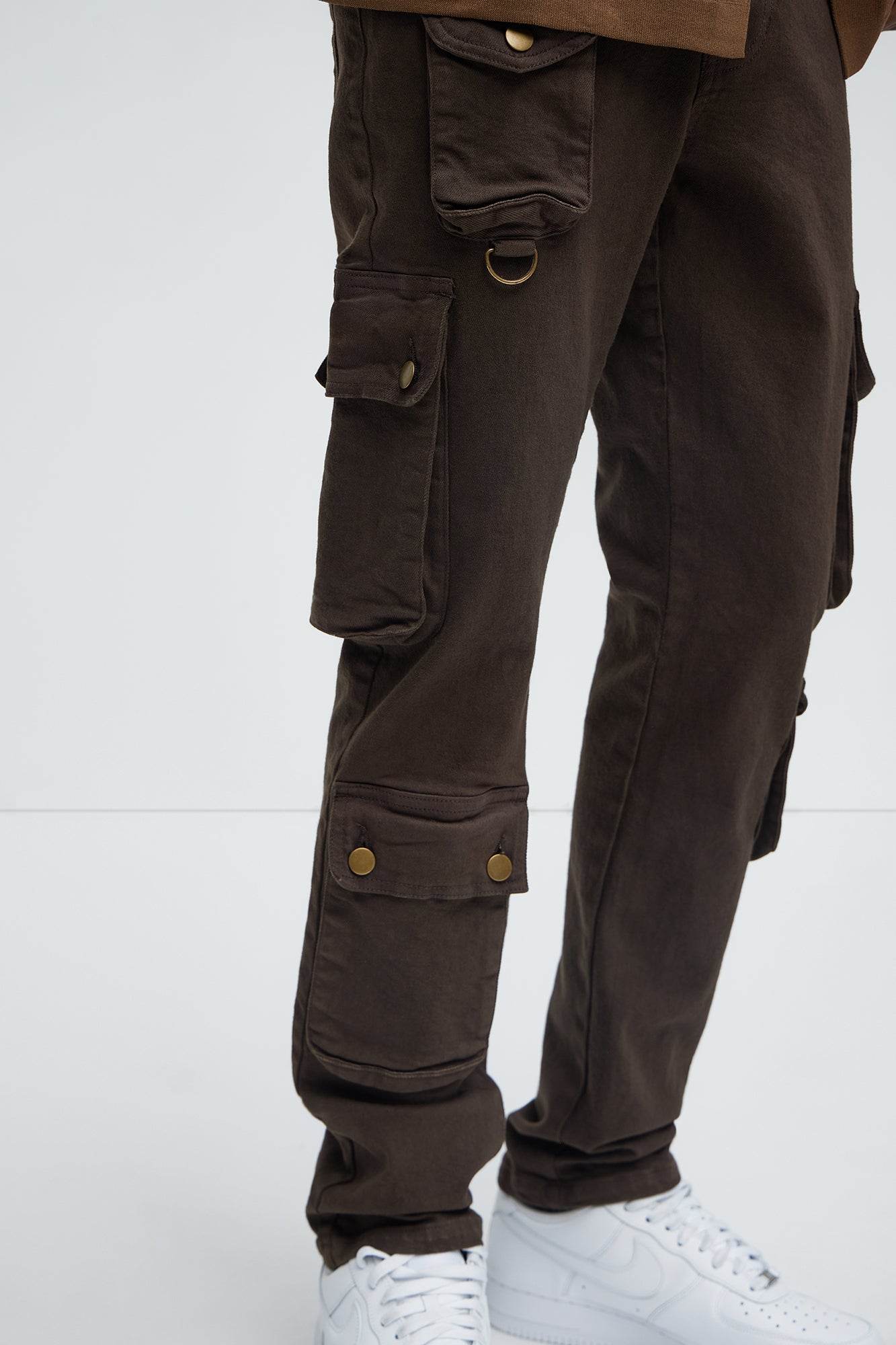 Hate To Say It Utility Cargo Slim Pants - Brown