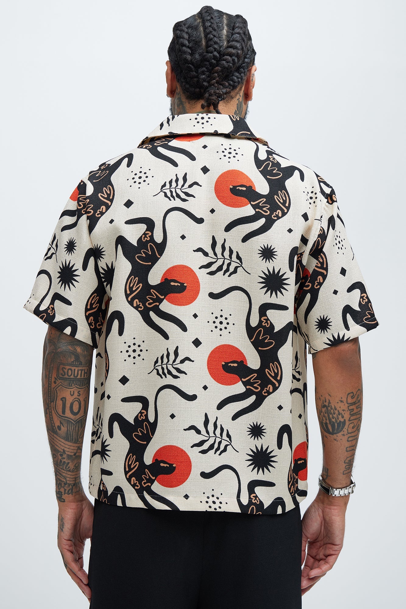 Dancing Cat Shirt - Tan/Multi