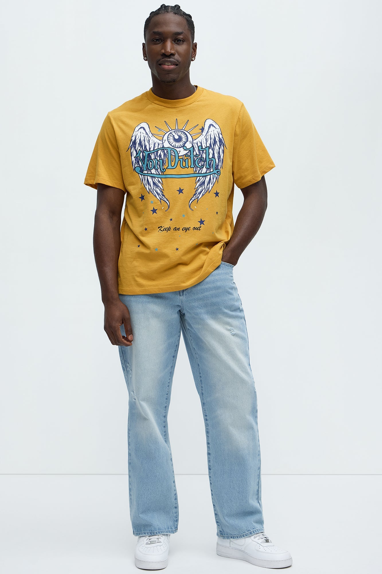 Von Dutch An Eye Out Short Sleeve Tee - Yellow
