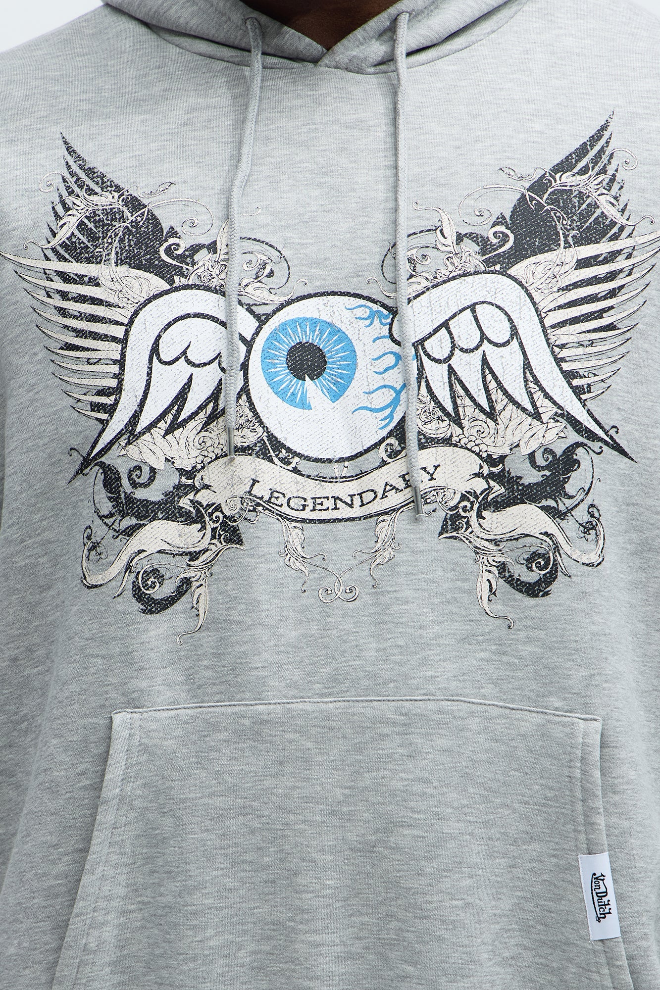 Von Dutch Legendary Hoodie - Heather Grey