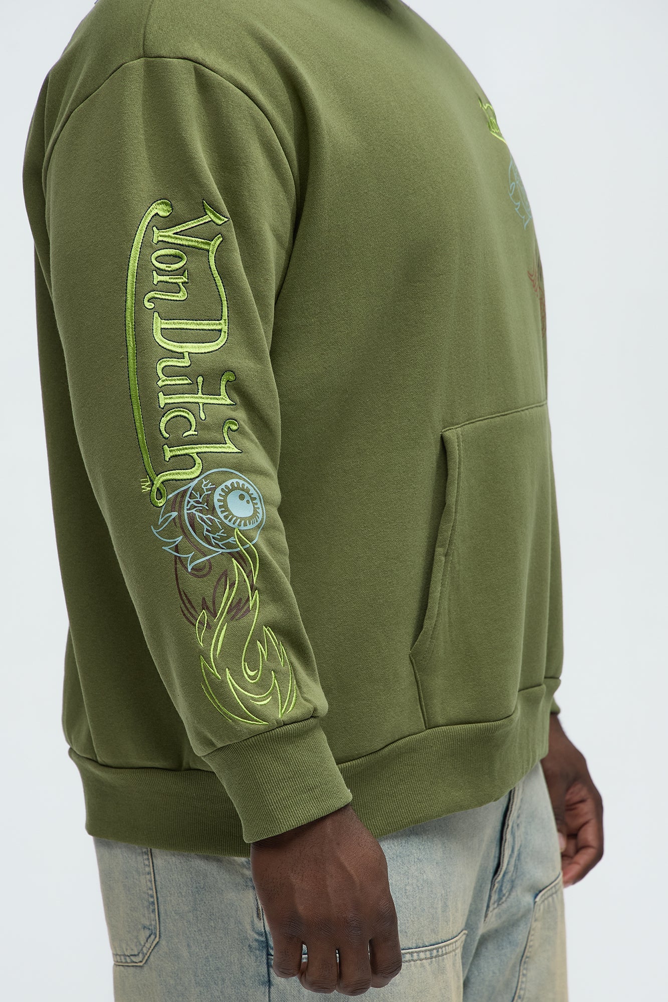 Von Dutch Multi-Design Hoodie - Olive