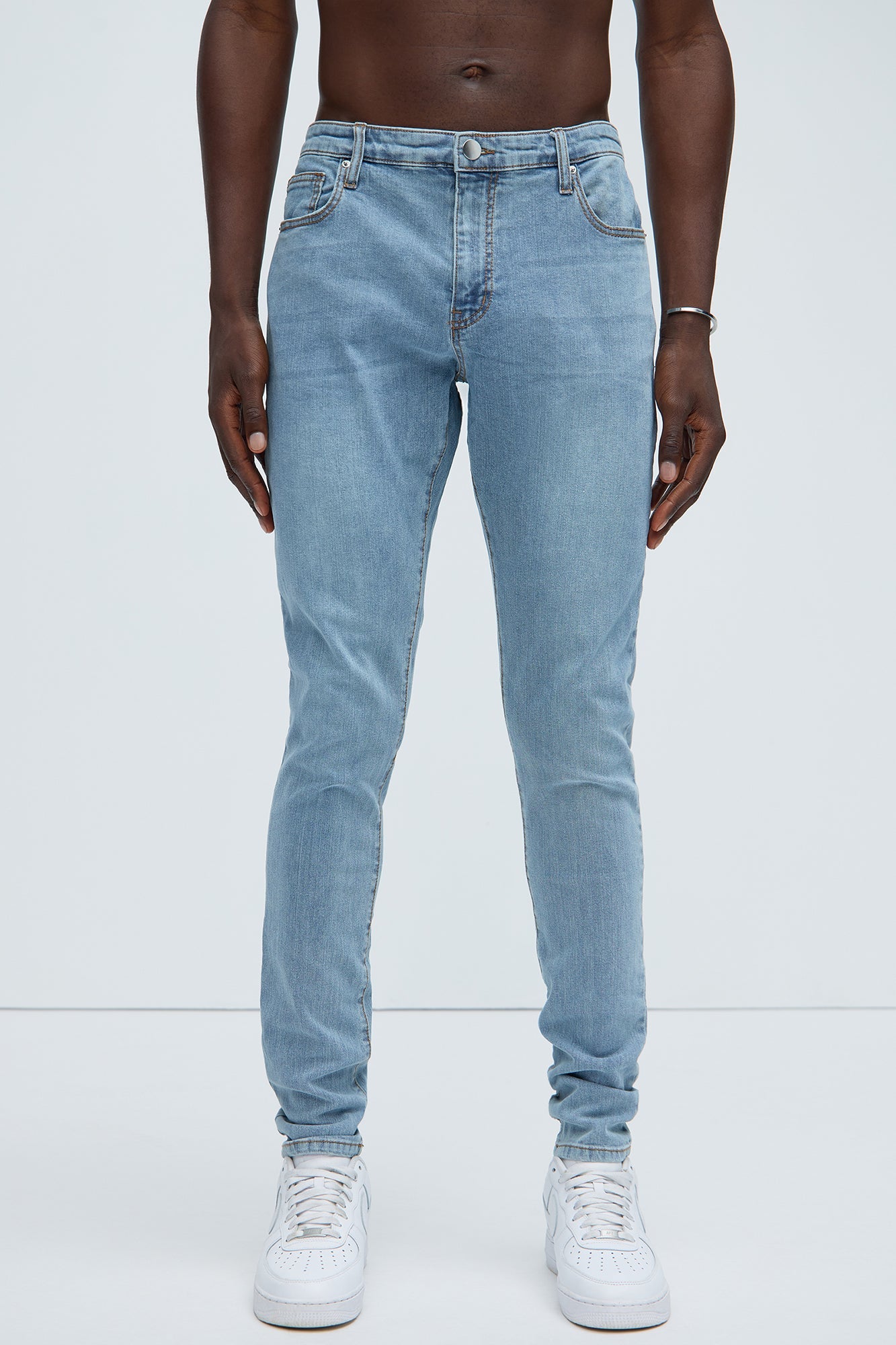 Cornell Stacked Skinny Jeans - Blue Wash