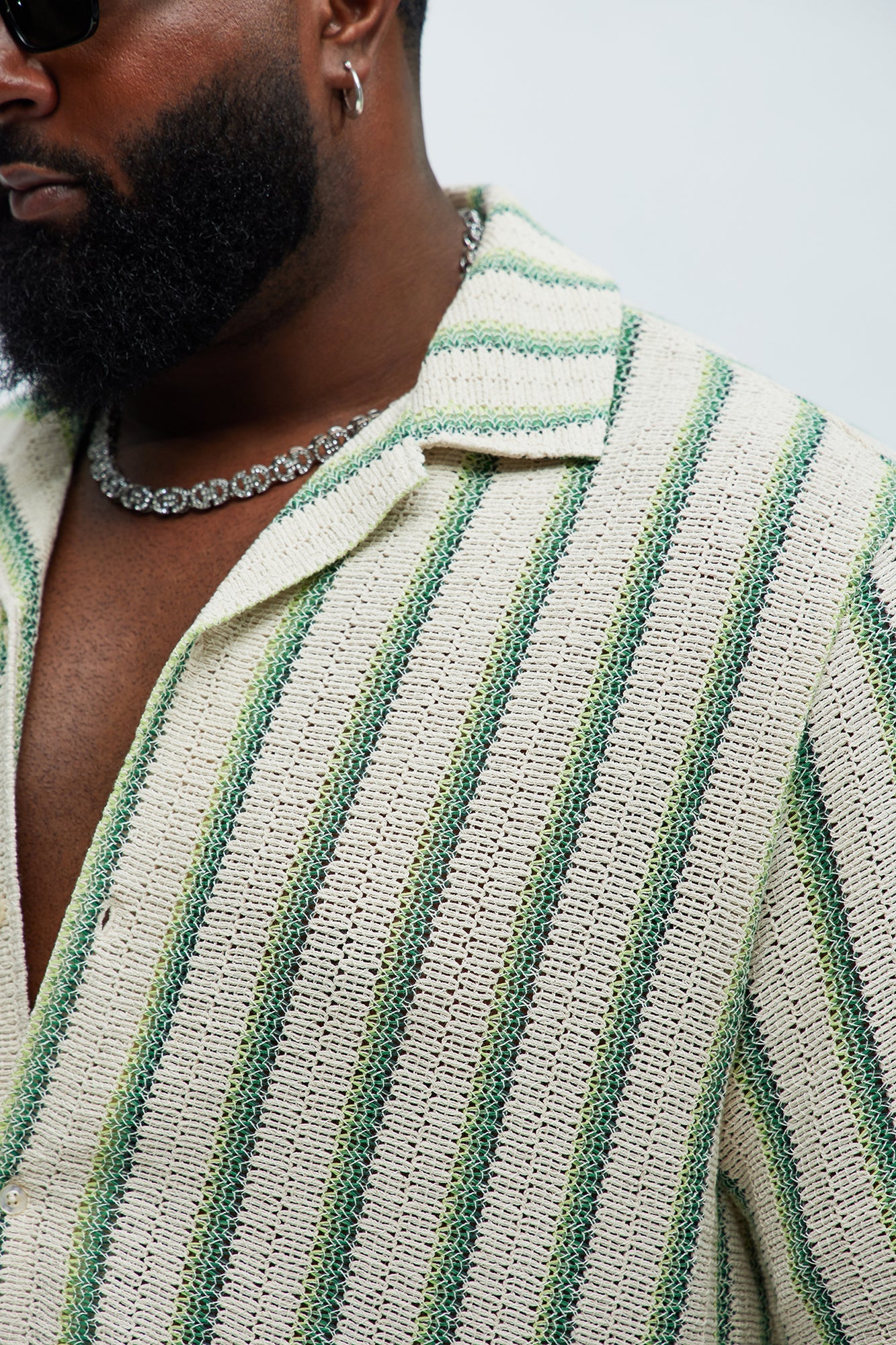 Peyton Textured Shirt - Green/combo