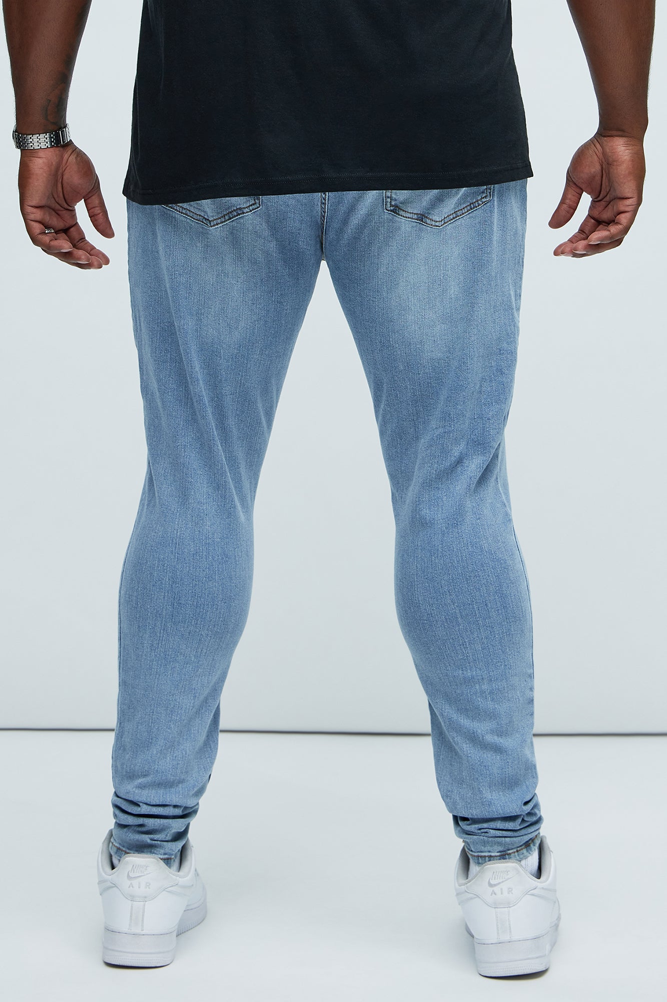 Cornell Stacked Skinny Jeans - Blue Wash