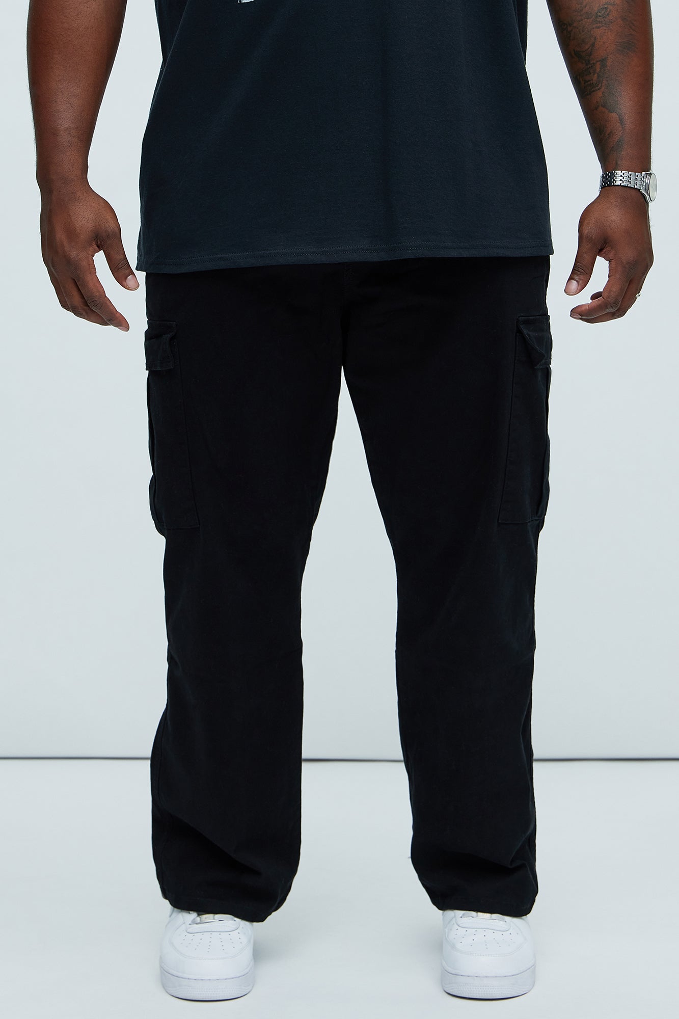 Kyle Straight Cargo Pants - Black