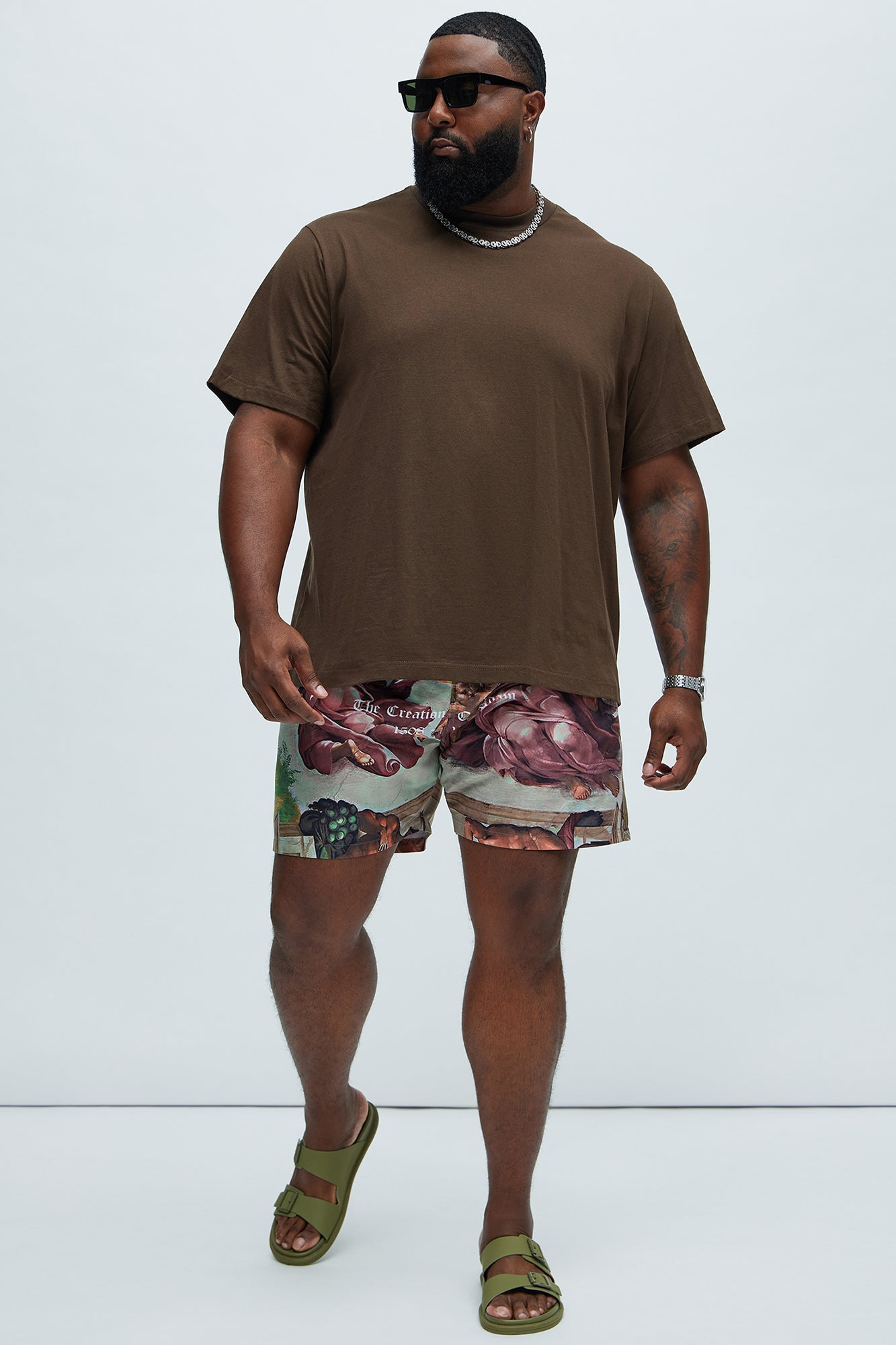 Michelangelo Art Swim Mid Trunk - Multi Color