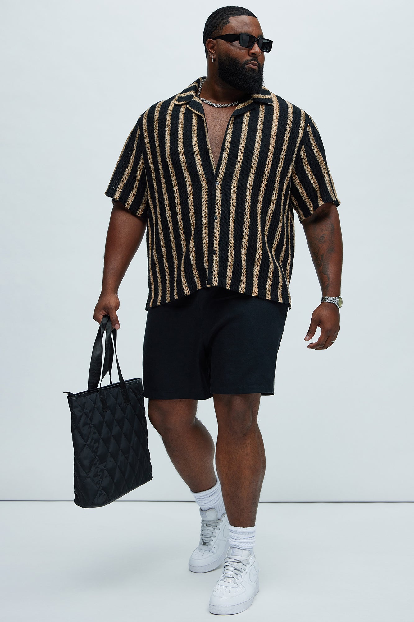 Peyton Textured Shirt - Black/combo