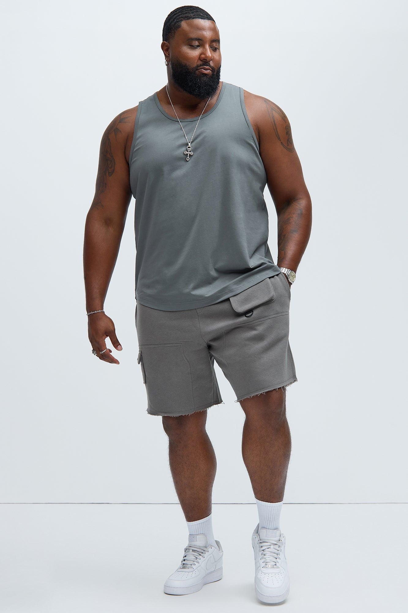 Tyson Keep It Going Carpenter Sweat Shorts - Charcoal