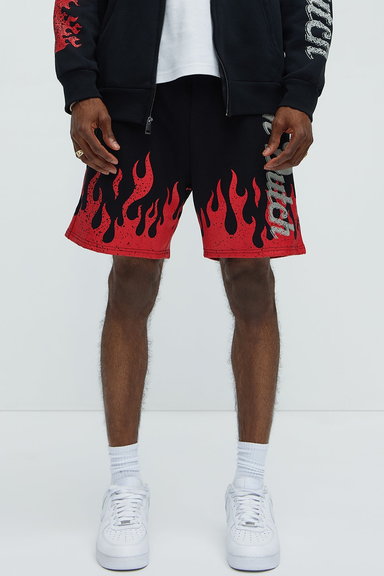Von Dutch Fire Sweatshorts - Black