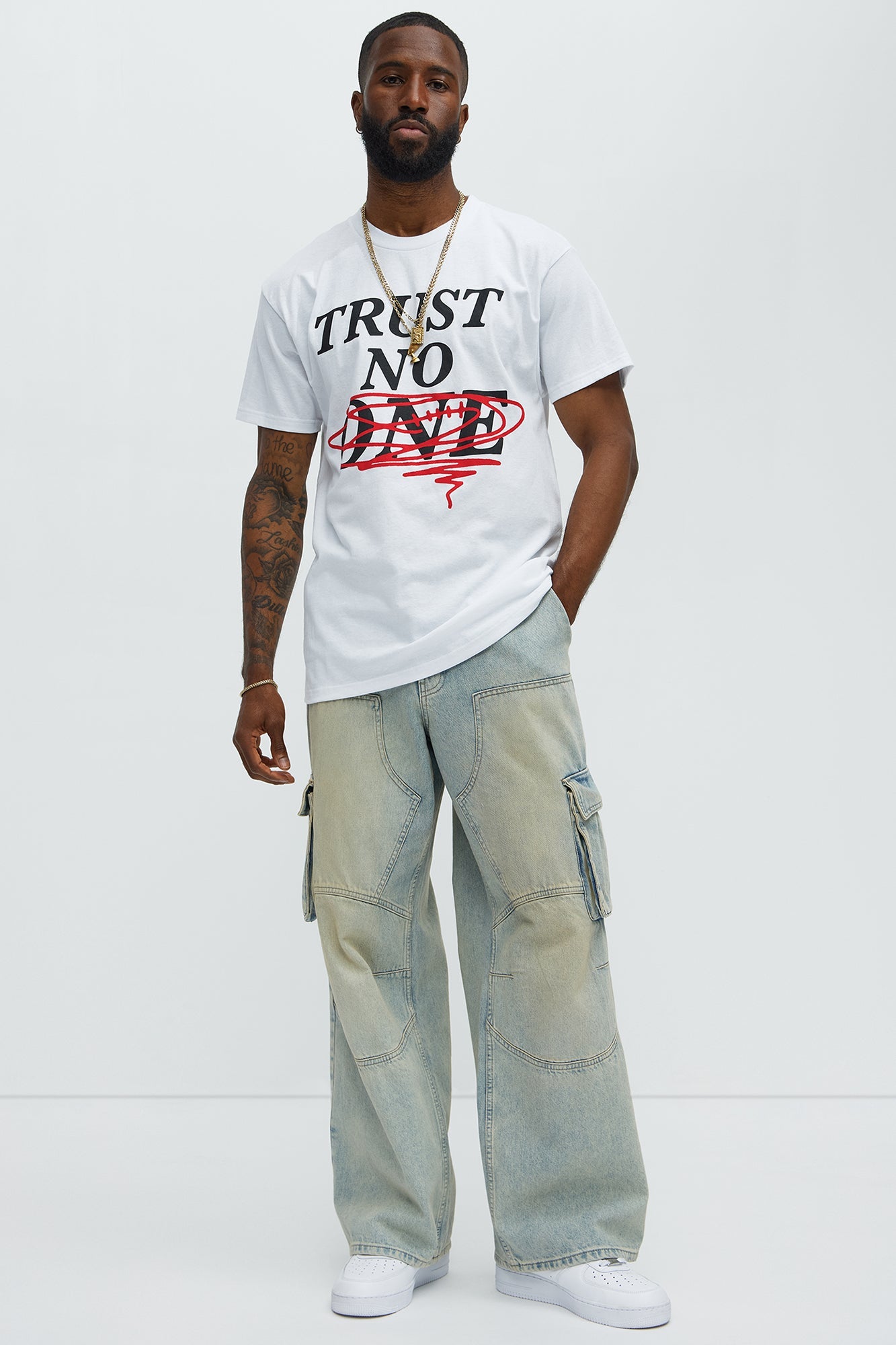 Trust No One Ever Short Sleeve Tee - White