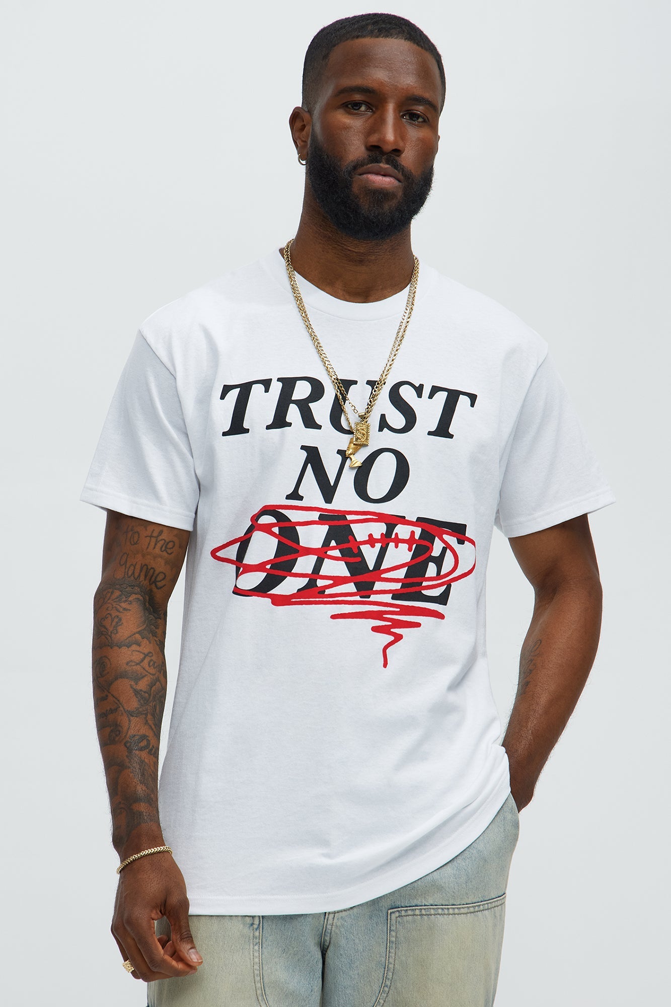 Trust No One Ever Short Sleeve Tee - White