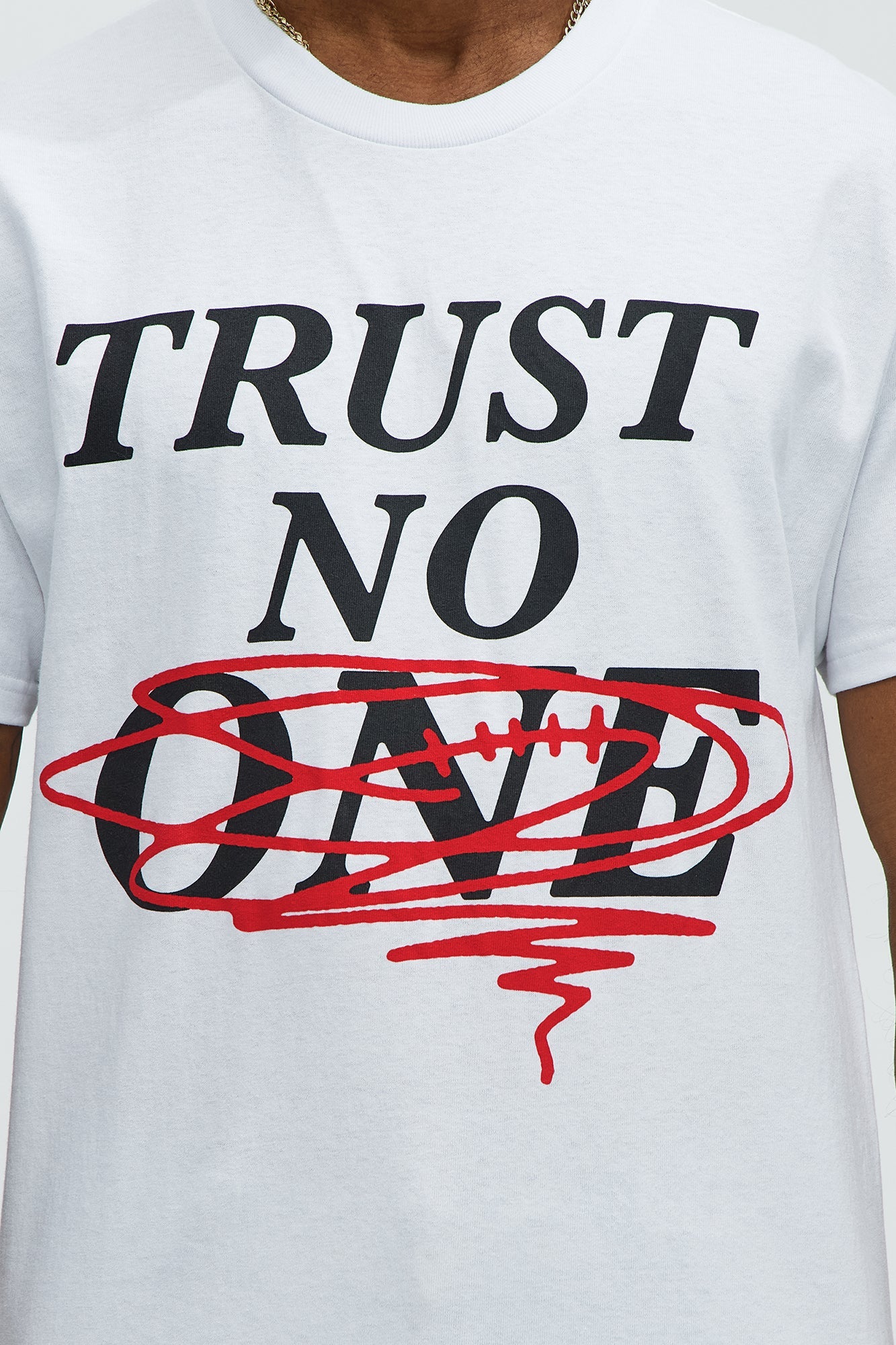 Trust No One Ever Short Sleeve Tee - White