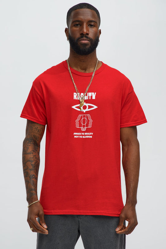Reality Symbols Short Sleeve Tee - Red
