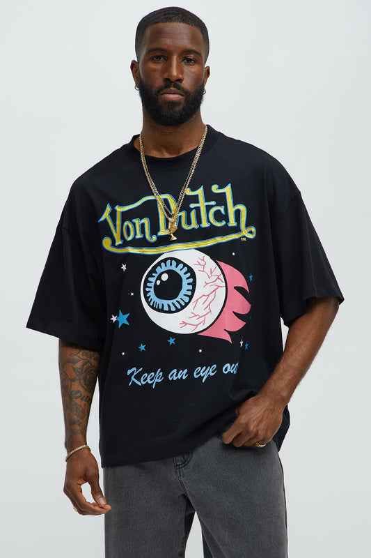Von Dutch Eye Out Oversized Tee - Black