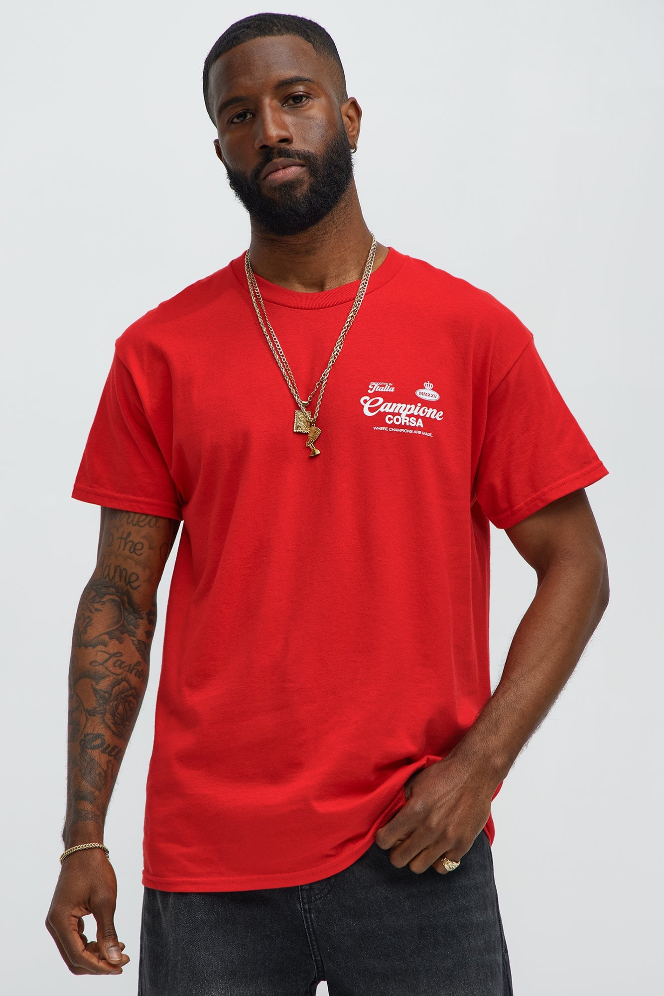 Campione Corsa Short Sleeve Tee - Red