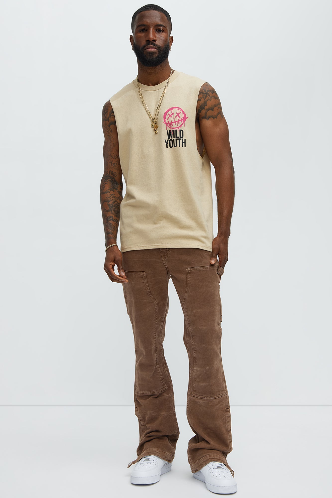 Wild Youth Muscle Tee - Sand