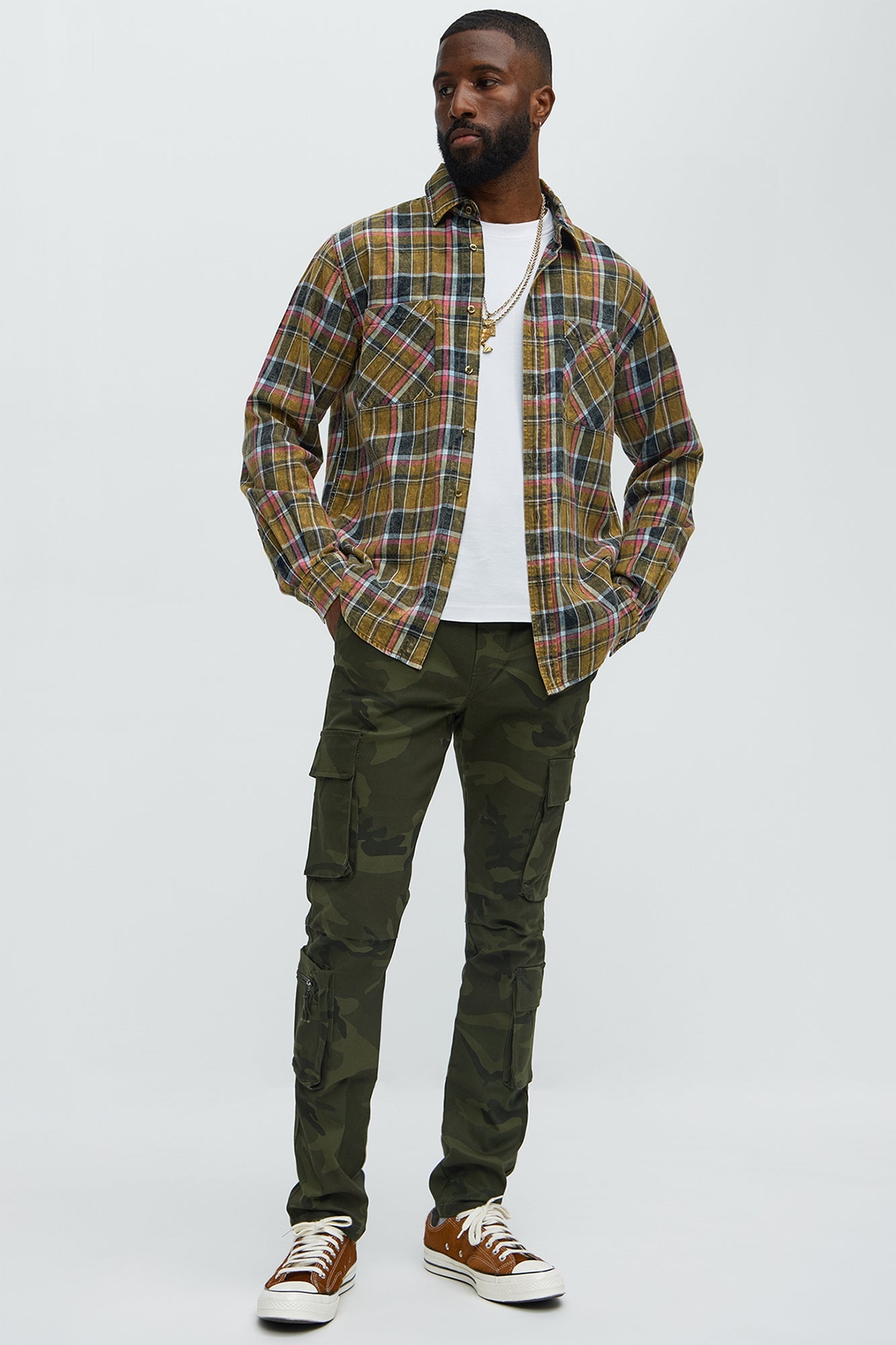 Stay On It Skinny Cargo Pants - Camouflage