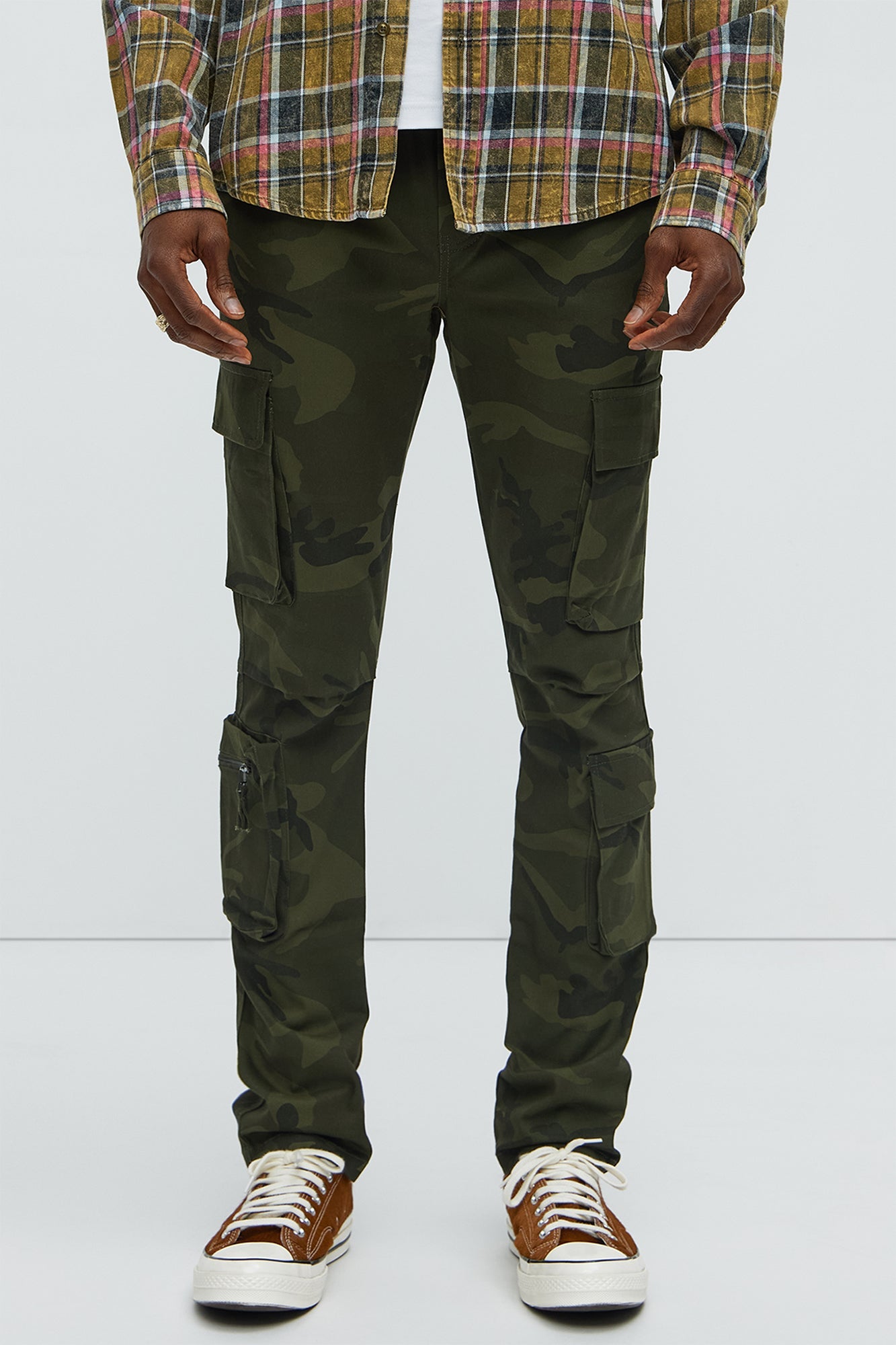 Stay On It Skinny Cargo Pants - Camouflage