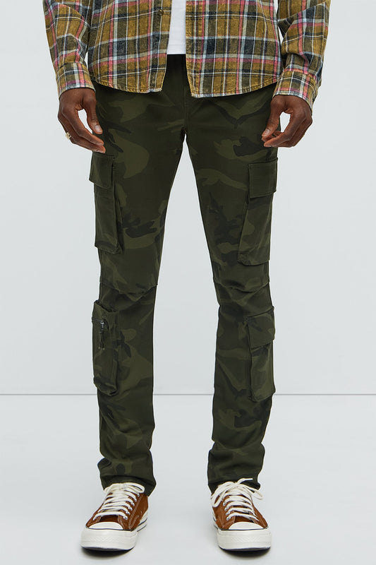 Stay On It Skinny Cargo Pants - Camouflage