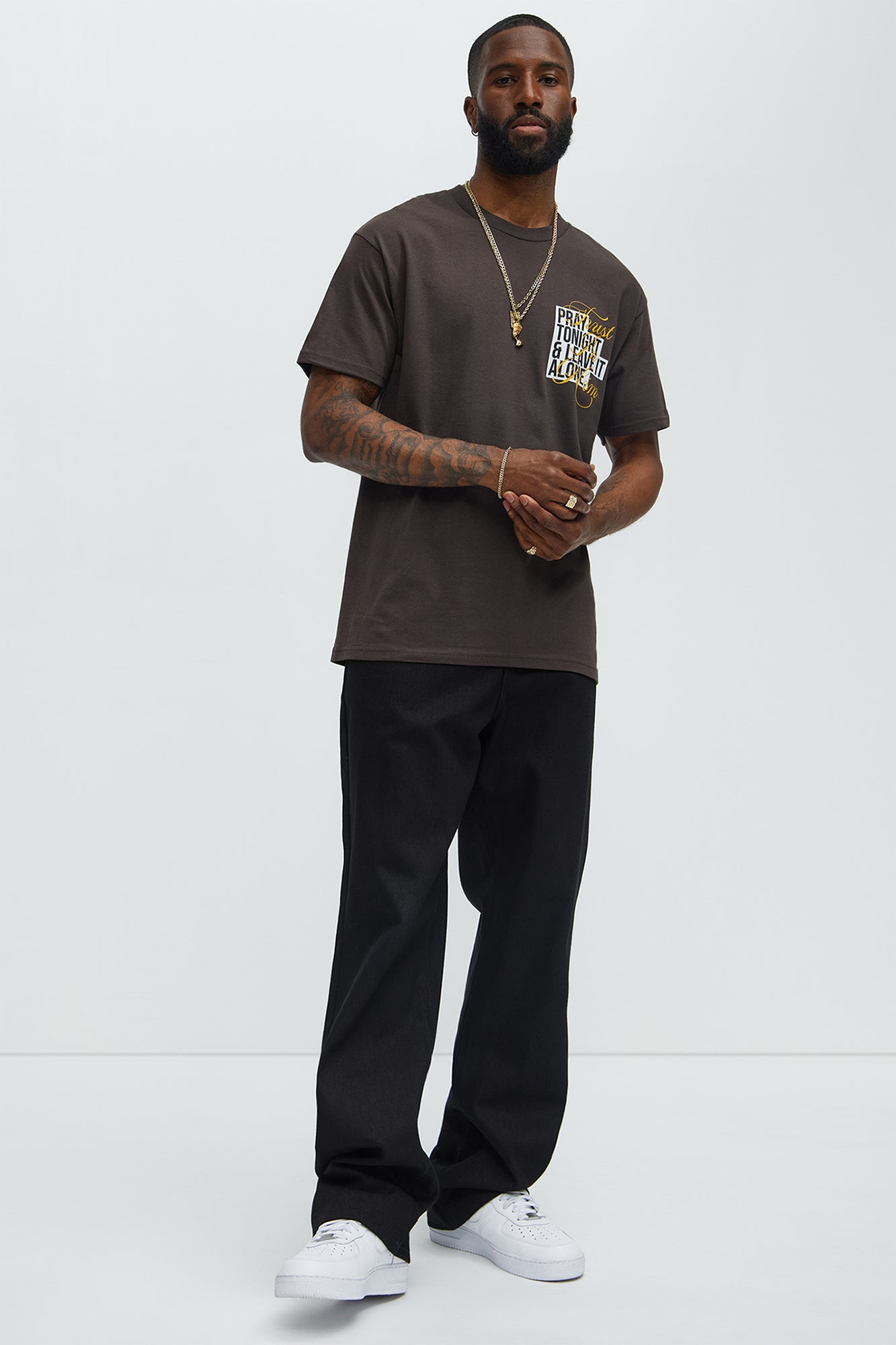 Trust In Him Short Sleeve Tee - Brown