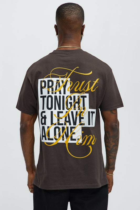 Trust In Him Short Sleeve Tee - Brown