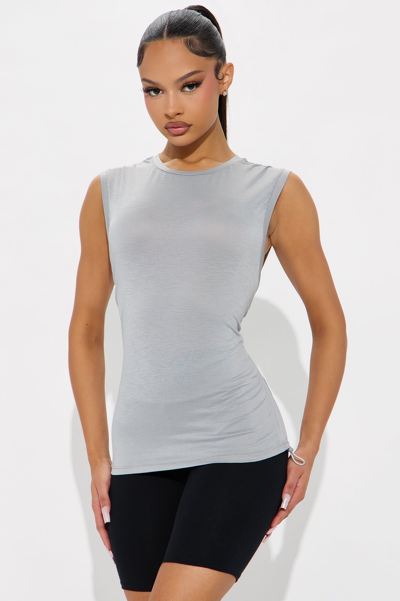 Everyday Active Slub Tank - Heather Grey