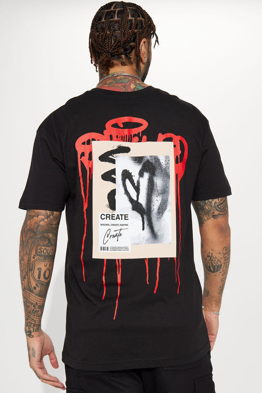Create Love Short Sleeve Tee - Black