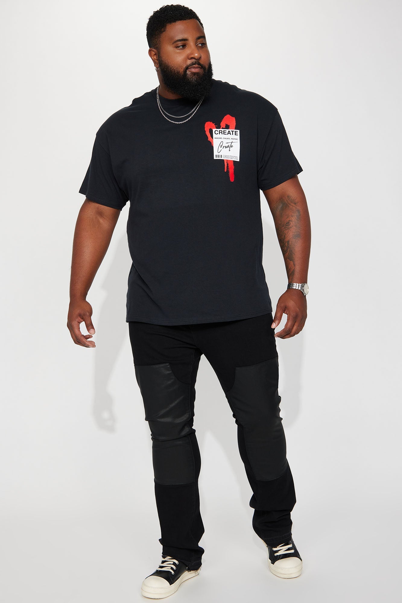 Create Love Short Sleeve Tee - Black