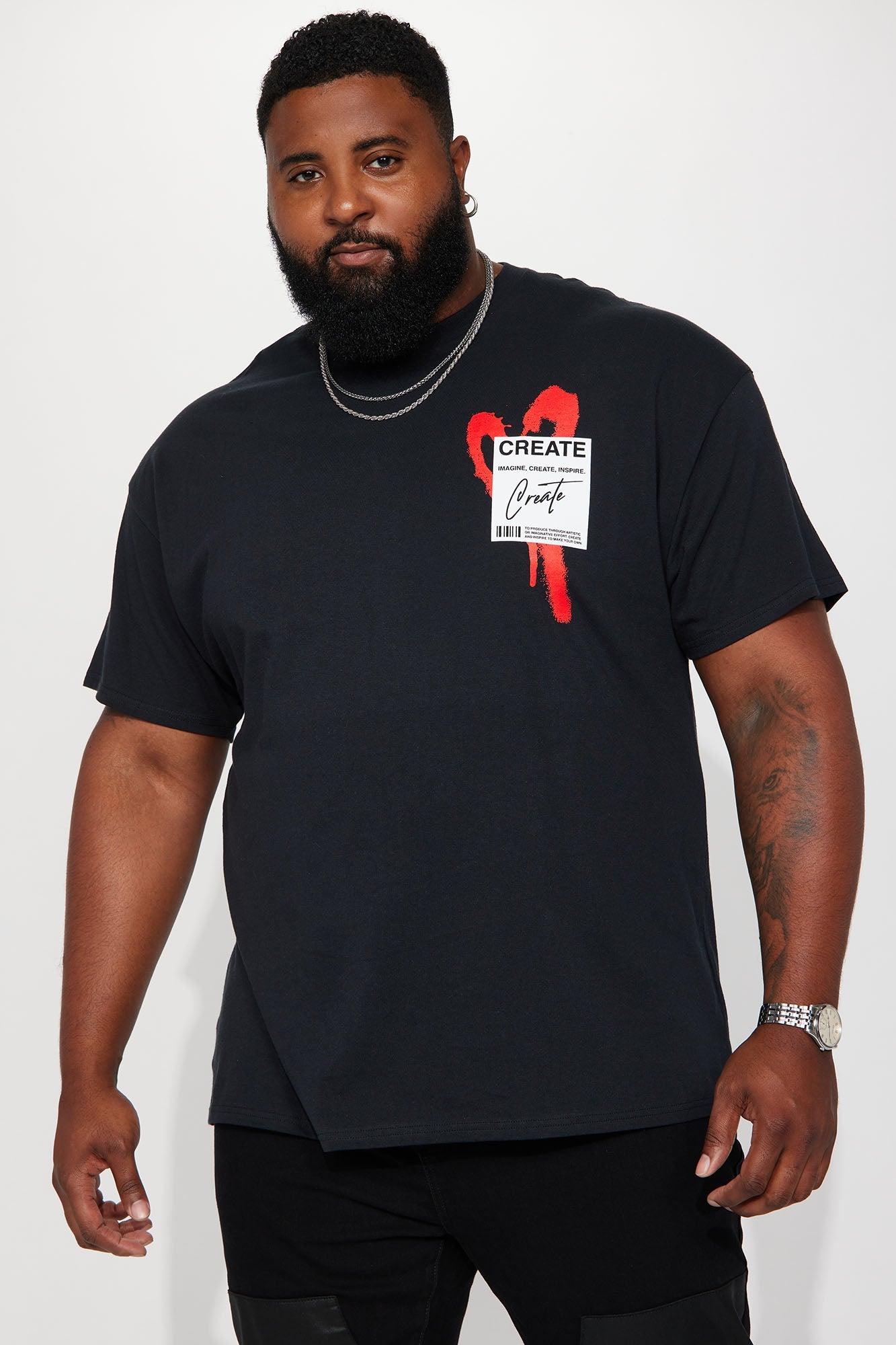 Create Love Short Sleeve Tee - Black