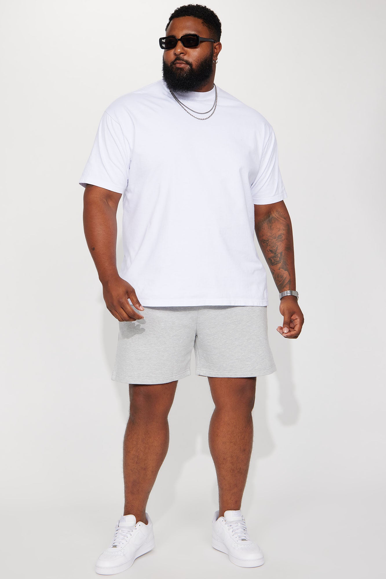 Tyson Sweatshort - Heather Grey