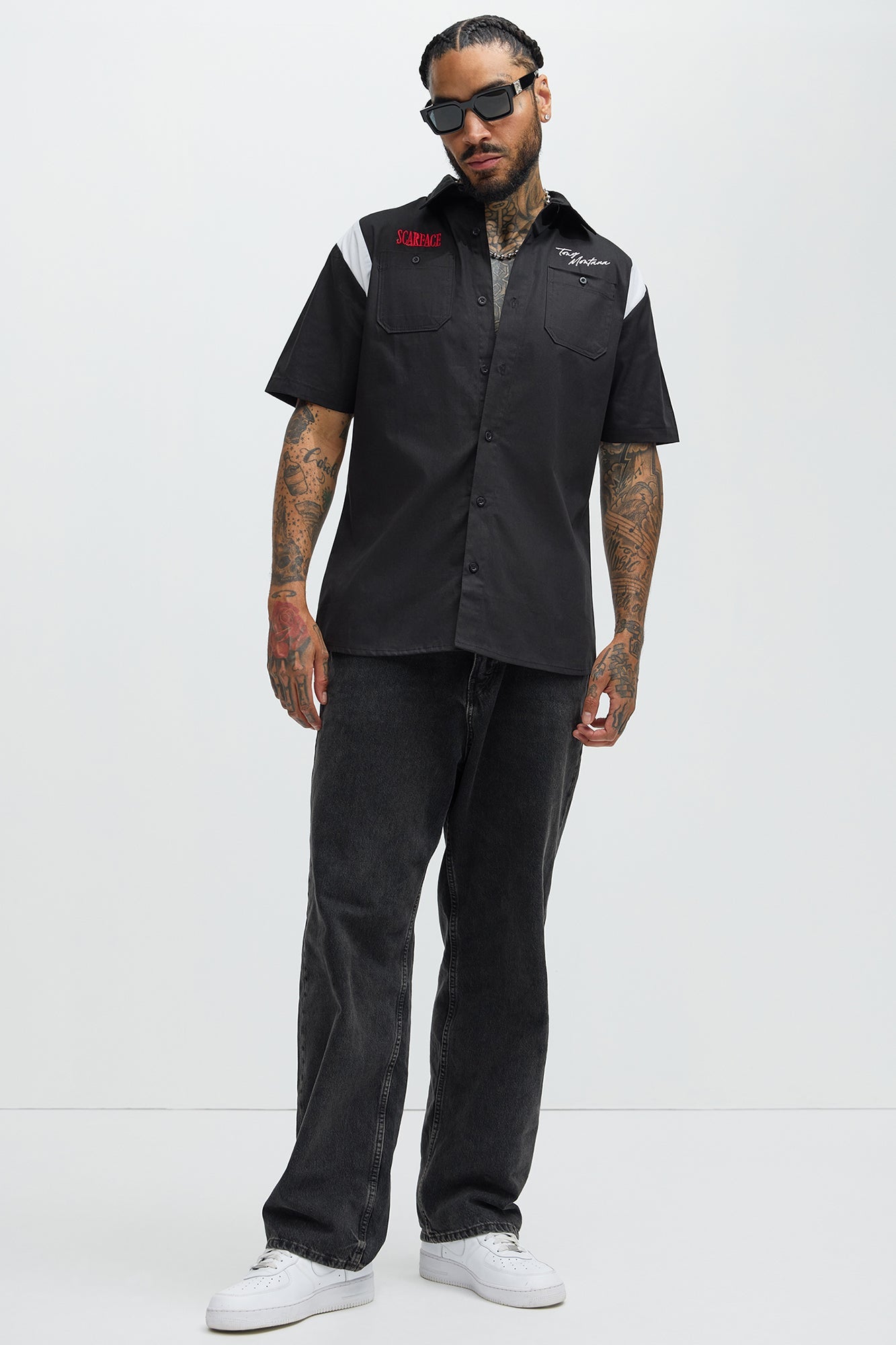 Scarface Tony Montana Mechanics Shirt - Black