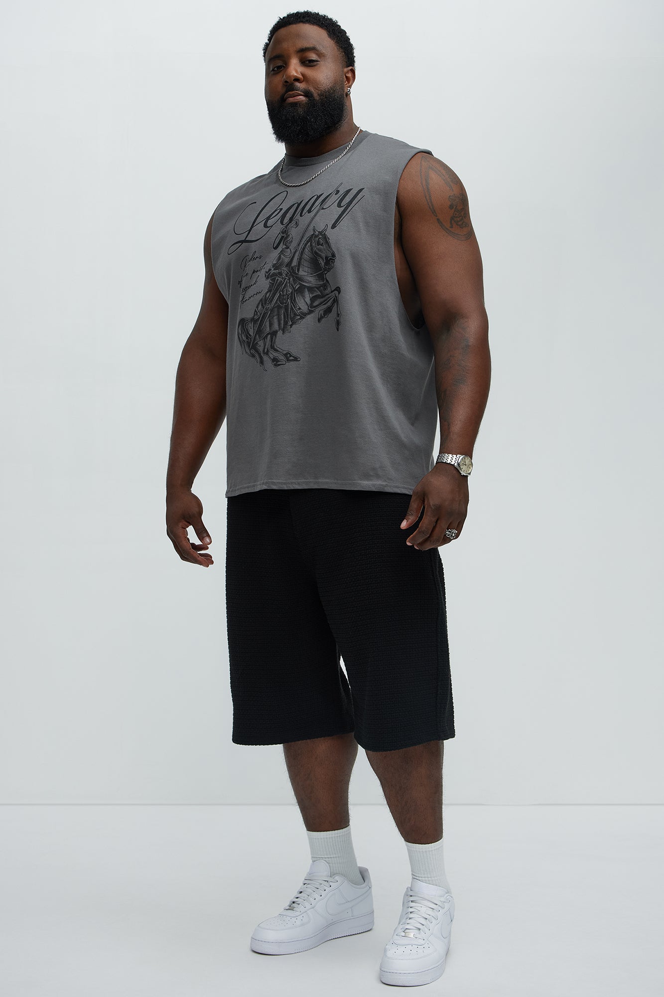 Legacy Muscle Tee - Charcoal