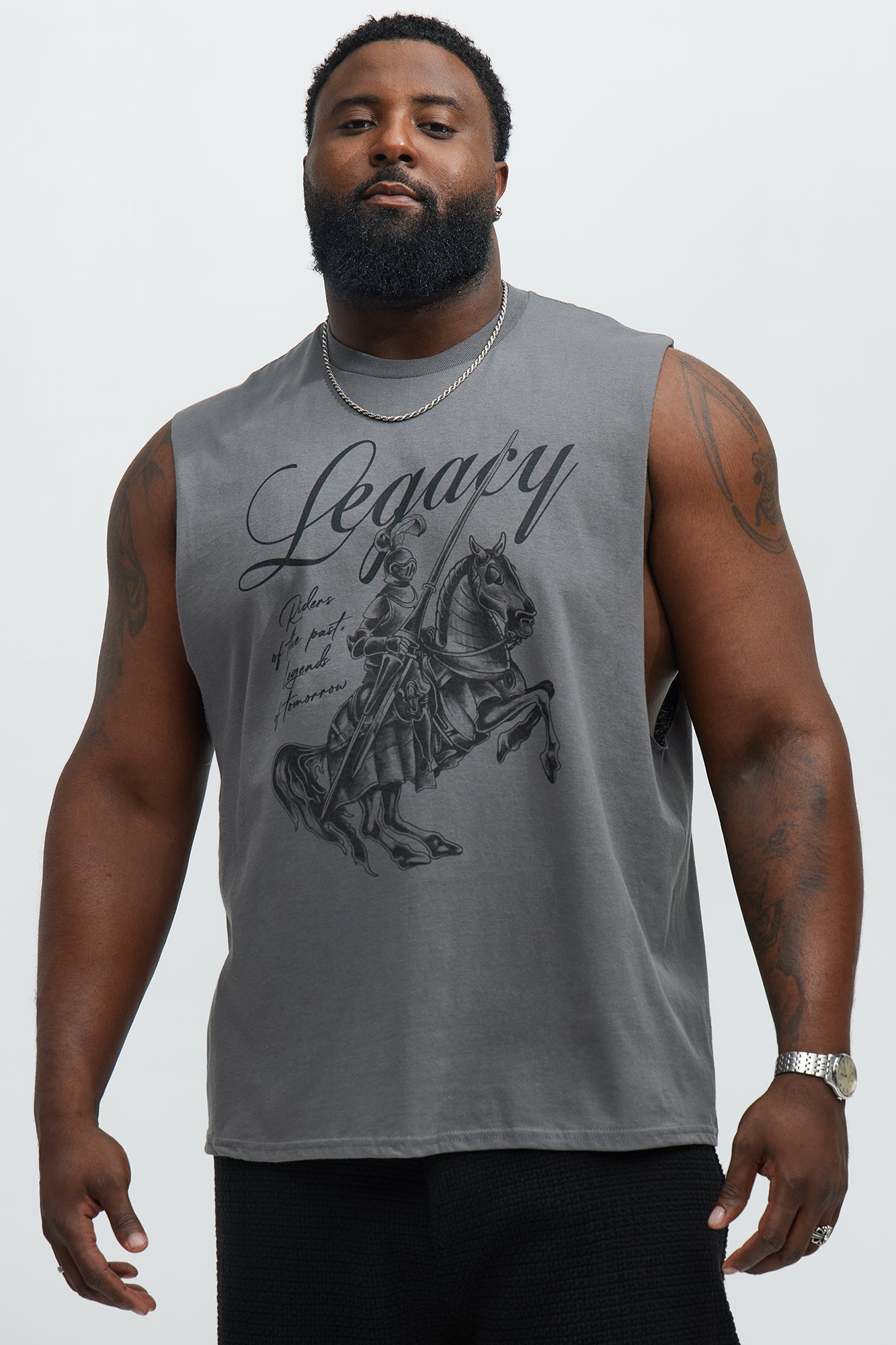 Legacy Muscle Tee - Charcoal