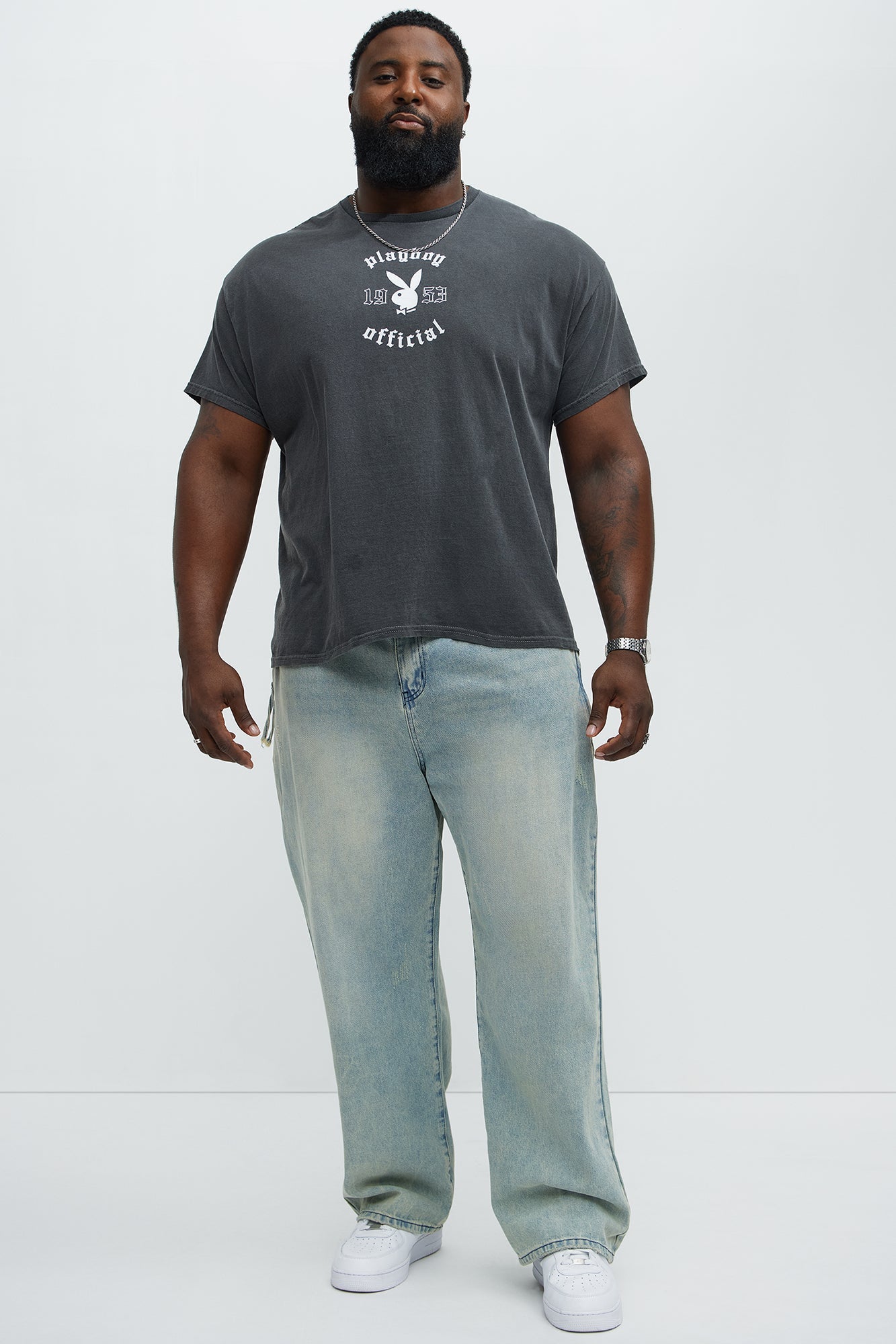 Playboy Official Pleasure Short Sleeve Tee - Charcoal