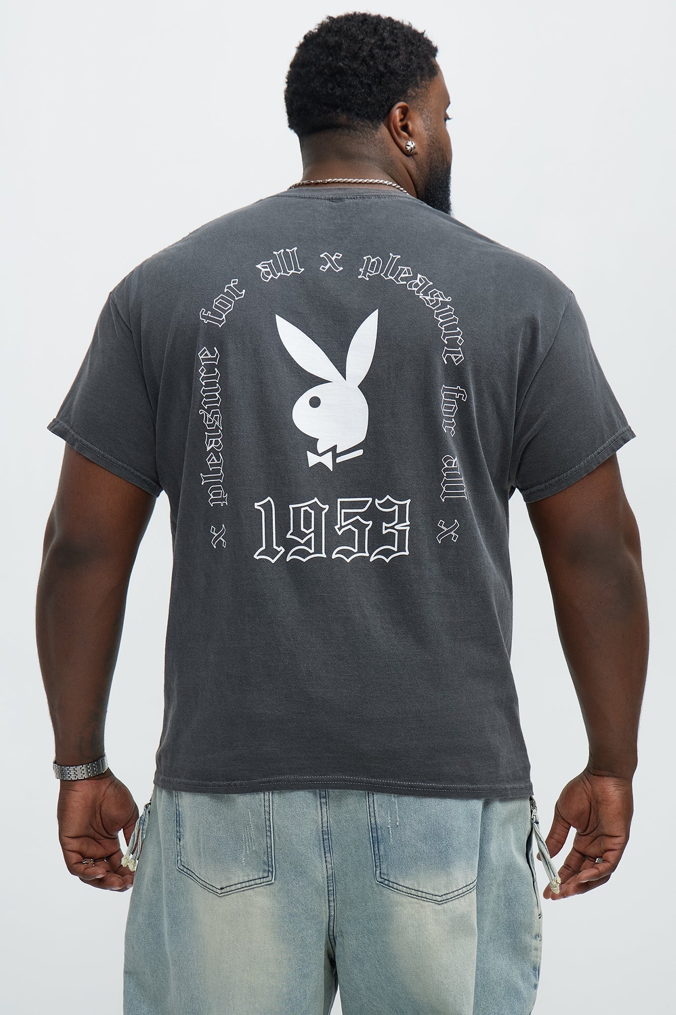 Playboy Official Pleasure Short Sleeve Tee - Charcoal